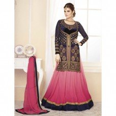 15008 Stunning Blue and Pink Mehak Party Wear Suit