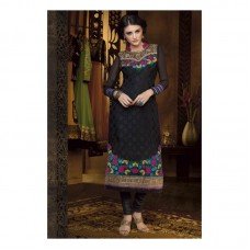 Mehak Black Georgette Long Length Designer Dress