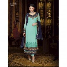 Mehak Blue Georgette Long Length Designer Dress