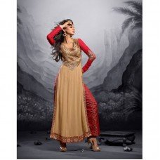 Gold and Red Stunning MAISHA MASKEEN ADDICTION Designer Shalwar Suit