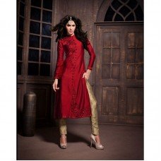Red & Gold Stunning MASKEEN ANAYA BY MAISHA Designer Suit 
