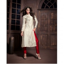 White & Red Stunning MASKEEN ANAYA BY MAISHA Designer Suit 