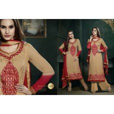 9203 Beige Fiona Lili Semi Stitched Salwar Kameez Suit