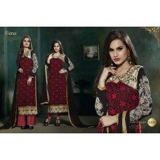 9209 Red Fiona Lili Semi Stitched Salwar Kameez Suit