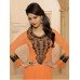 Orange CLASSIC KEYAS 4 GEORGETTE LONG LENGTH STRAIGHT SUIT