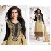 Gold and Black "HOTLADY" BY MEHZABI PARTY WEAR LONG STRAIGHT SALWAR KAMEEZ 