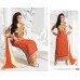 Orange "HOTLADY" BY MEHZABI PARTY WEAR LONG STRAIGHT SALWAR KAMEEZ 