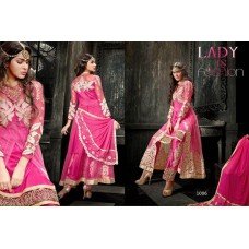 1006 Pink Princess Wedding Wear Anarkali Dress