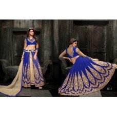 1011 Dark Blue Princess Wedding Wear Anarkali Dress
