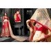 1012 Flame Scarlet Red Princess Wedding Wear Anarkali Dress