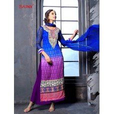 Blue and Purple OUTSTANDING SAJEELE BY SAINX PARTY WEAR SHALWAR 