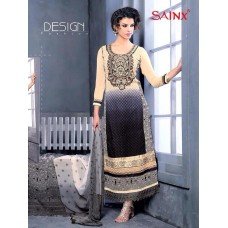 Skin and Black OUTSTANDING SAJEELE BY SAINX PARTY WEAR SHALWAR KAMEEZ 