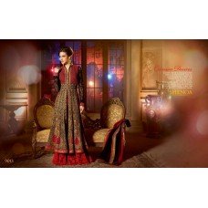 Black and Red BREATHTAKING SHENOA WEDDING WEAR HEAVY EMBROIDERED DESIGNER DRESS 