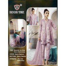 Purple Designer Punjabi Suit Heavy Embroidered Frock Dress