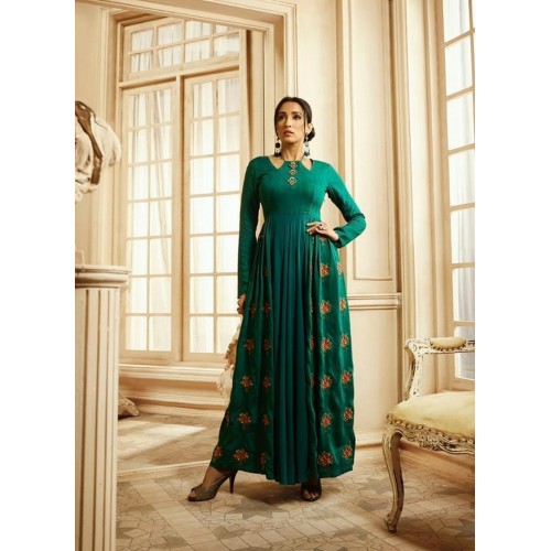 Sea Green Wedding Kaftan Indian Designer Gown Sea Green Wedding Kaftan Indian Designer Gown