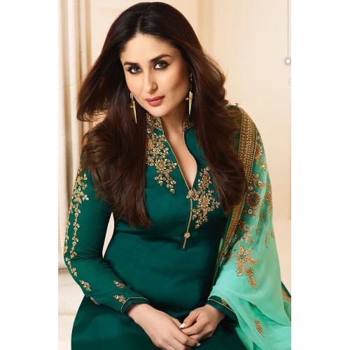 kareena kapoor in green dress Kareena Kapoor in Green color anarkali main image 0