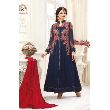 1034 SAILOR BLUE RASHI PRINTS NOORANI HEAVY DESIGNER PARTY WEAR GEORGETTE SUIT