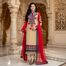 Beige Churidar Indian Party Suits