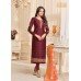 MAROON INDIAN PARTY WEAR CHURIDAR SUIT