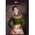 4706-B GREEN AND PEACH CHENAB DESIGNER EMBROIDERED FLORAL ANARKALI SUIT