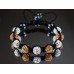 Black And White Crystal Unisex Shamballa Bracelet (17 different colours)