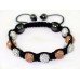 Black And White Crystal Unisex Shamballa Bracelet (17 different colours)