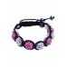 Black And White Crystal Unisex Shamballa Bracelet (17 different colours)