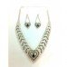 Heart Black Crystal Necklace