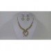Heart Sketch Clear Crystal Necklace