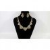 Lotus Hearts Brown Diamante Necklace