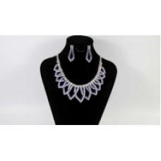 Lotus Blue Crystal Necklace