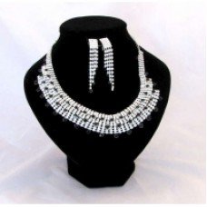 Disc Black Crystal Necklace