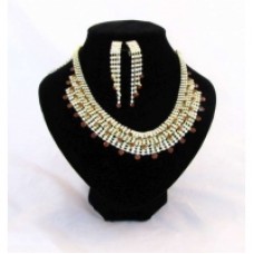 Disc Gold Crystal Necklace