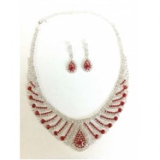 Heart Red Crystal Necklace