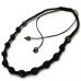 Black Threaded Shamballa Crystal Balls Necklace