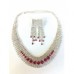 Fringe Pink Crystal Necklace