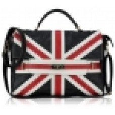 Black Union Jack Grab HandBag