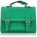 Classic Emerald Buckle Detail Fashion Satchel