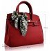 Red Fashion Scarf Tote Handbag