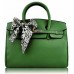 Green Fashion Scarf Tote Handbag