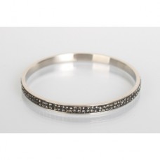 Grey Crystal Shamballa Bangle 