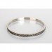 Grey Crystal Shamballa Bangle 