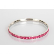 Rose Crystal Shamballa Bangle