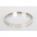 White Crystal Shamballa Bangle