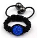 Blue Crystal Shamballa Ring