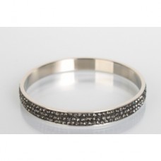 Grey Crystal Shamballa Bangle 