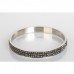 Grey Crystal Shamballa Bangle 