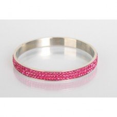 Rose Crystal Shamballa Bangle