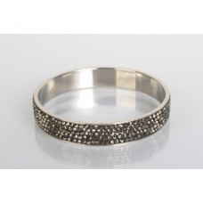 Grey Crystal Shamballa Bangle