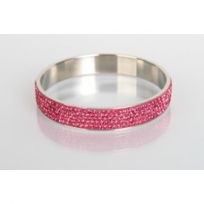 Rose Crystal Shamballa Bangle
